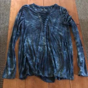 Navy Long Sleeve with detail on the chest